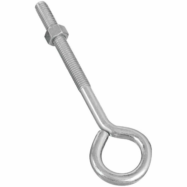 National 3/8 In. x 6 In. Zinc Eye Bolt with Hex Nut N221283